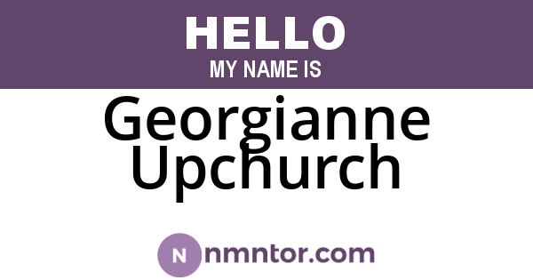 Georgianne Upchurch