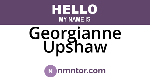 Georgianne Upshaw