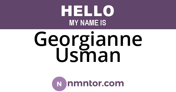 Georgianne Usman