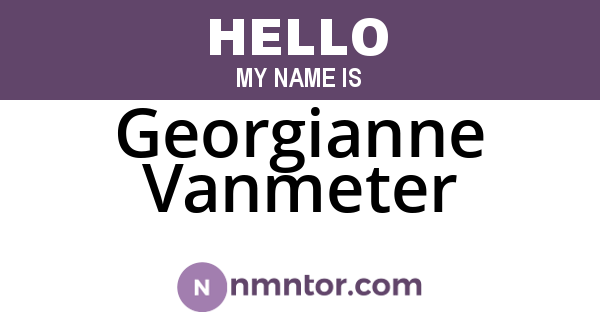 Georgianne Vanmeter