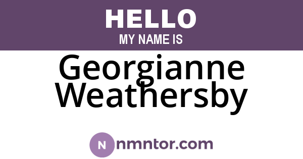 Georgianne Weathersby