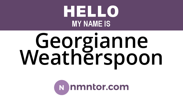 Georgianne Weatherspoon