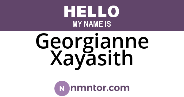 Georgianne Xayasith