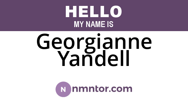 Georgianne Yandell