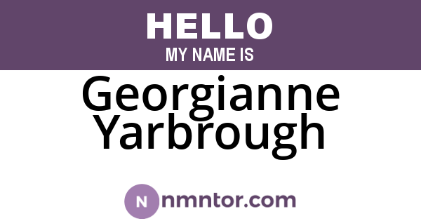 Georgianne Yarbrough