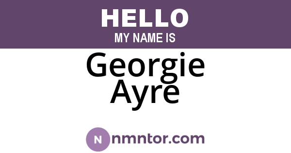 Georgie Ayre