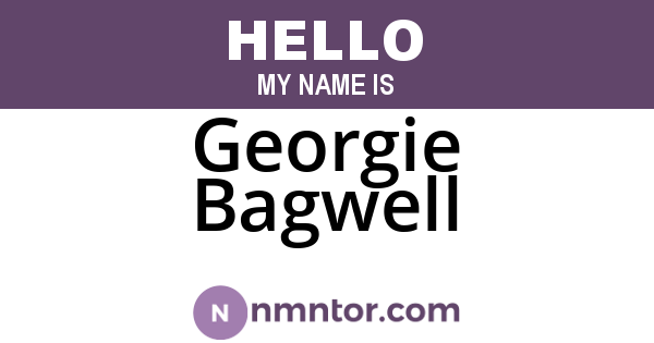Georgie Bagwell