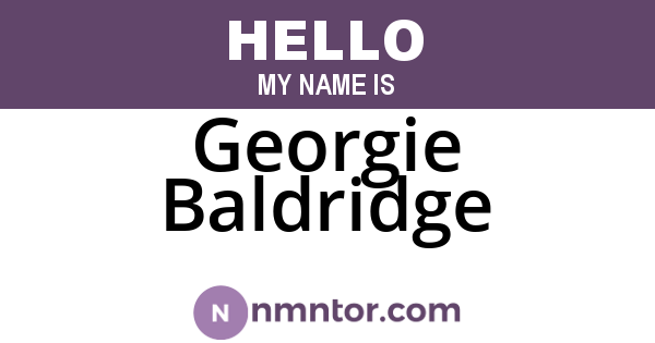 Georgie Baldridge
