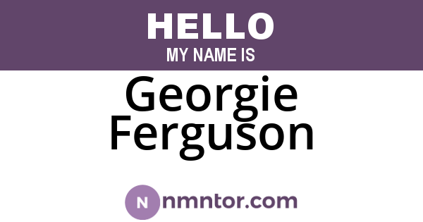 Georgie Ferguson