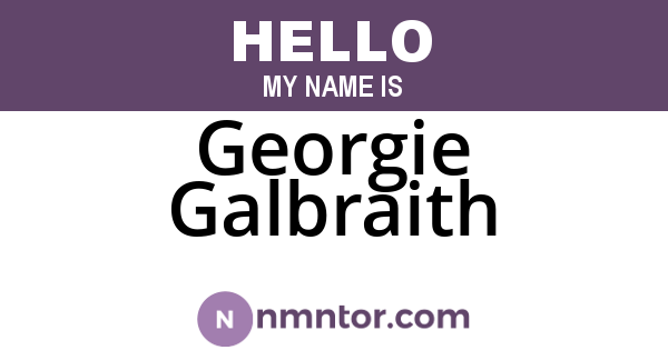 Georgie Galbraith