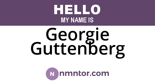 Georgie Guttenberg