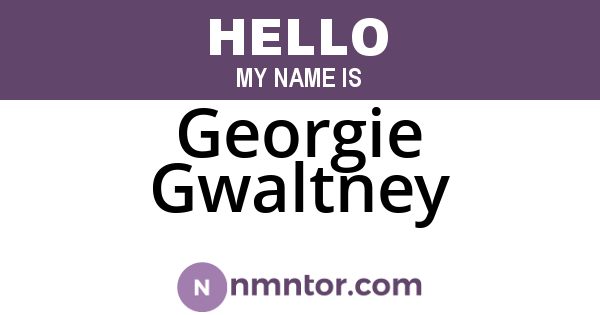 Georgie Gwaltney