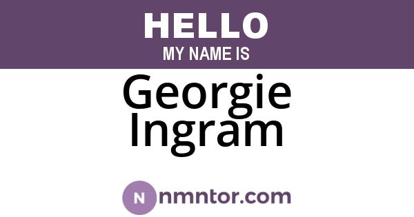Georgie Ingram