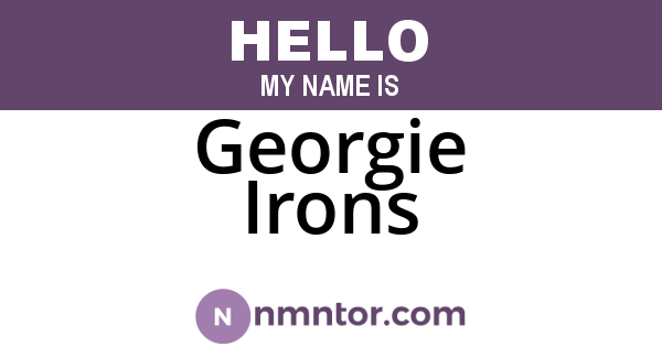 Georgie Irons