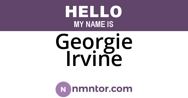 Georgie Irvine