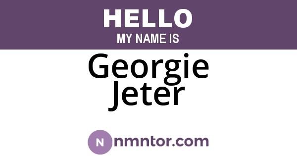 Georgie Jeter