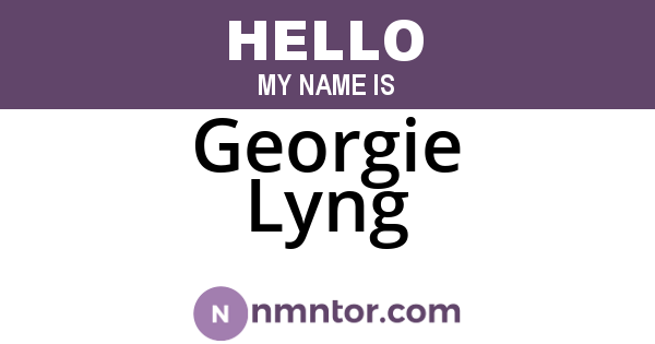 Georgie Lyng