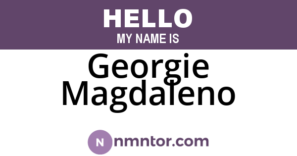 Georgie Magdaleno