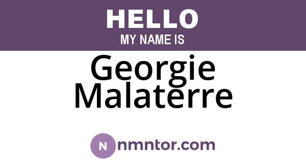 Georgie Malaterre