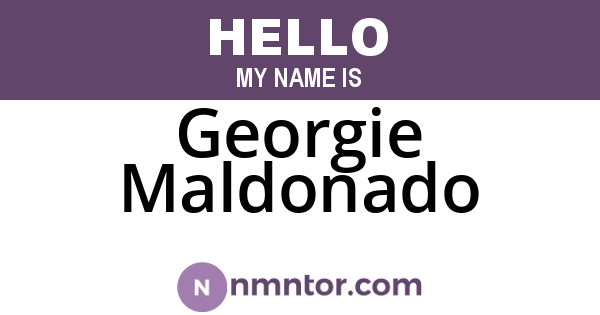 Georgie Maldonado