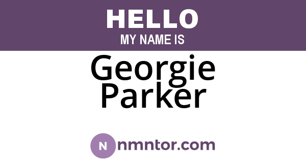 Georgie Parker