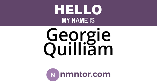 Georgie Quilliam