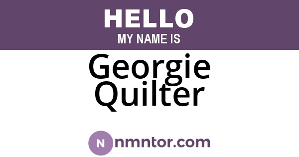 Georgie Quilter