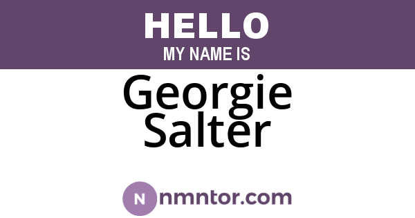 Georgie Salter