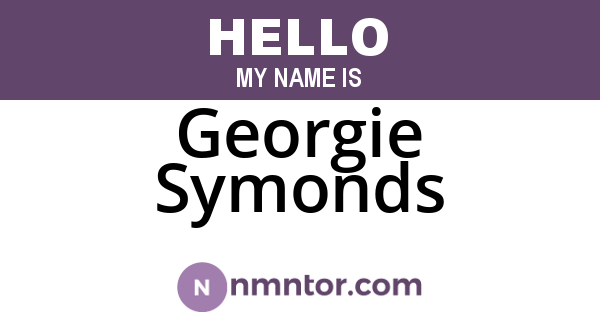 Georgie Symonds