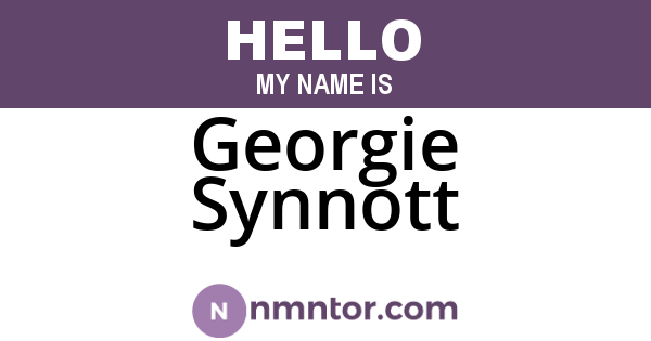 Georgie Synnott