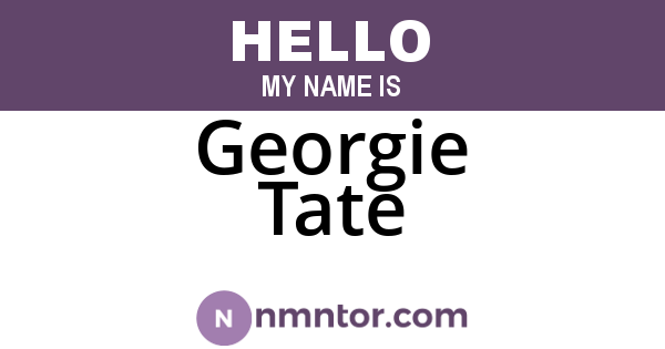 Georgie Tate