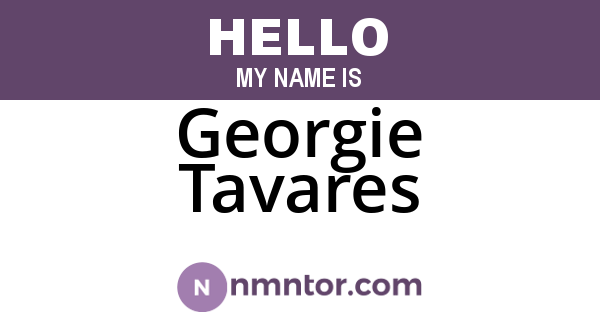 Georgie Tavares