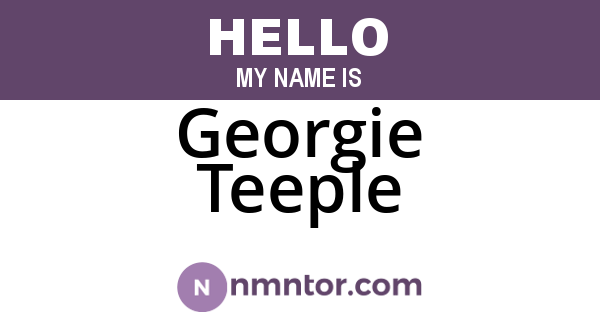 Georgie Teeple