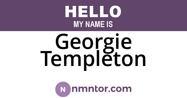 Georgie Templeton