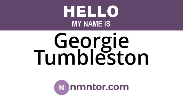 Georgie Tumbleston