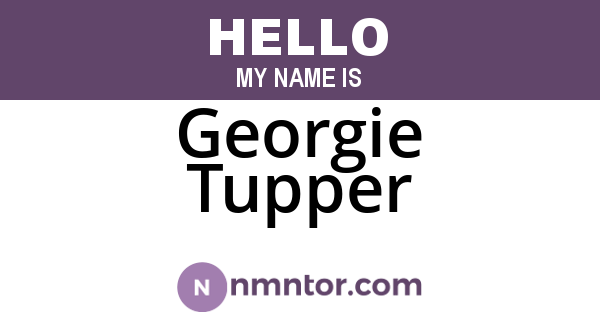 Georgie Tupper