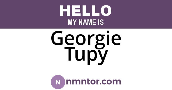 Georgie Tupy