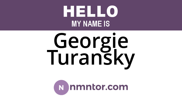 Georgie Turansky