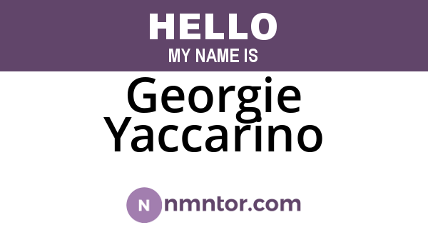 Georgie Yaccarino