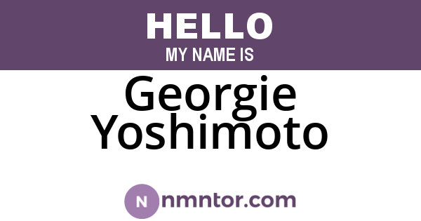 Georgie Yoshimoto