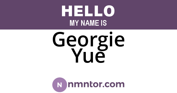 Georgie Yue