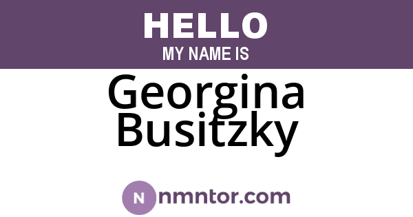 Georgina Busitzky