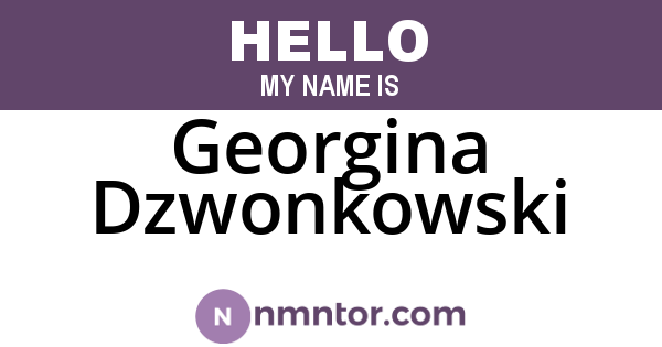 Georgina Dzwonkowski