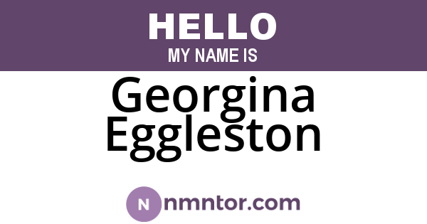 Georgina Eggleston