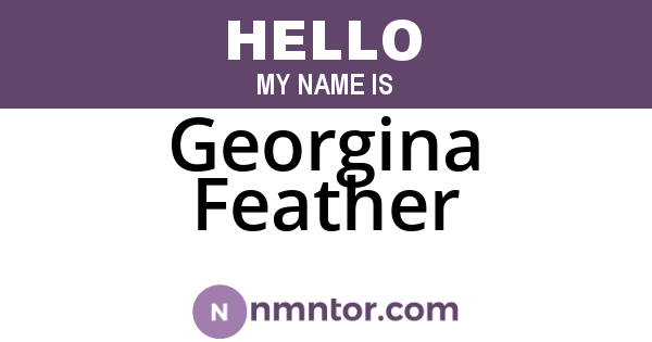 Georgina Feather