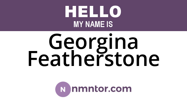 Georgina Featherstone