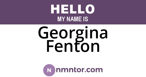 Georgina Fenton