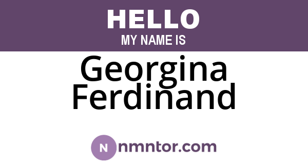 Georgina Ferdinand