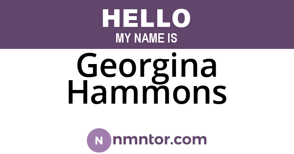 Georgina Hammons