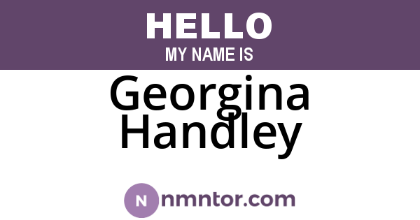 Georgina Handley